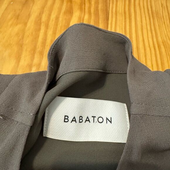 Aritzia Hamelin Babaton SIZE XXS 100% Viscose Olive Green Cargo Utility Jacket - Picture 4 of 11